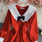 Cute A line long sleeve dress fashion dress  810