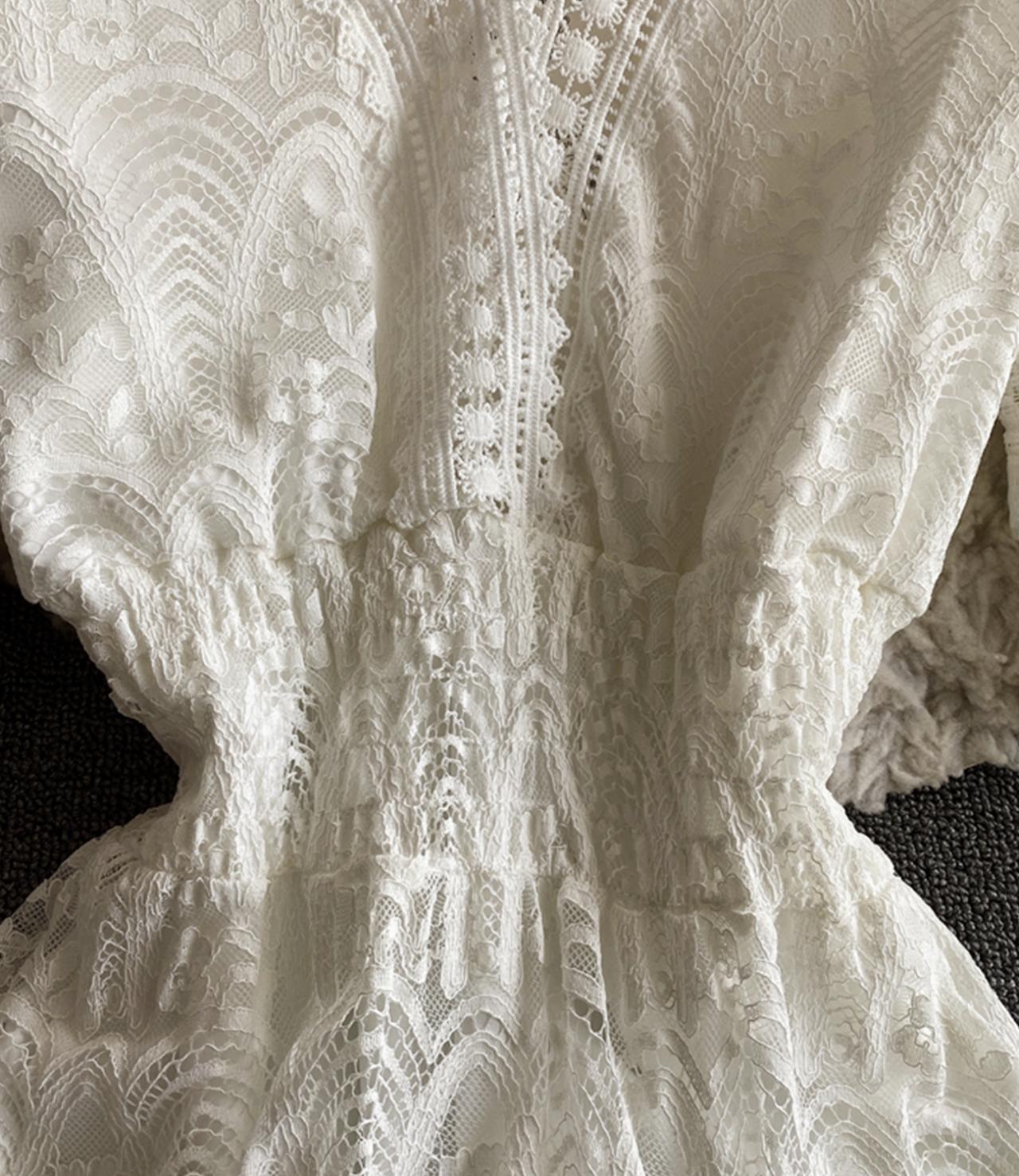 Cute A line lace dress fashion dress  838