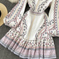 Süßes langärmliges Kleid in A-Linie 832