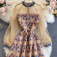 High quality A line long sleeve dress  798