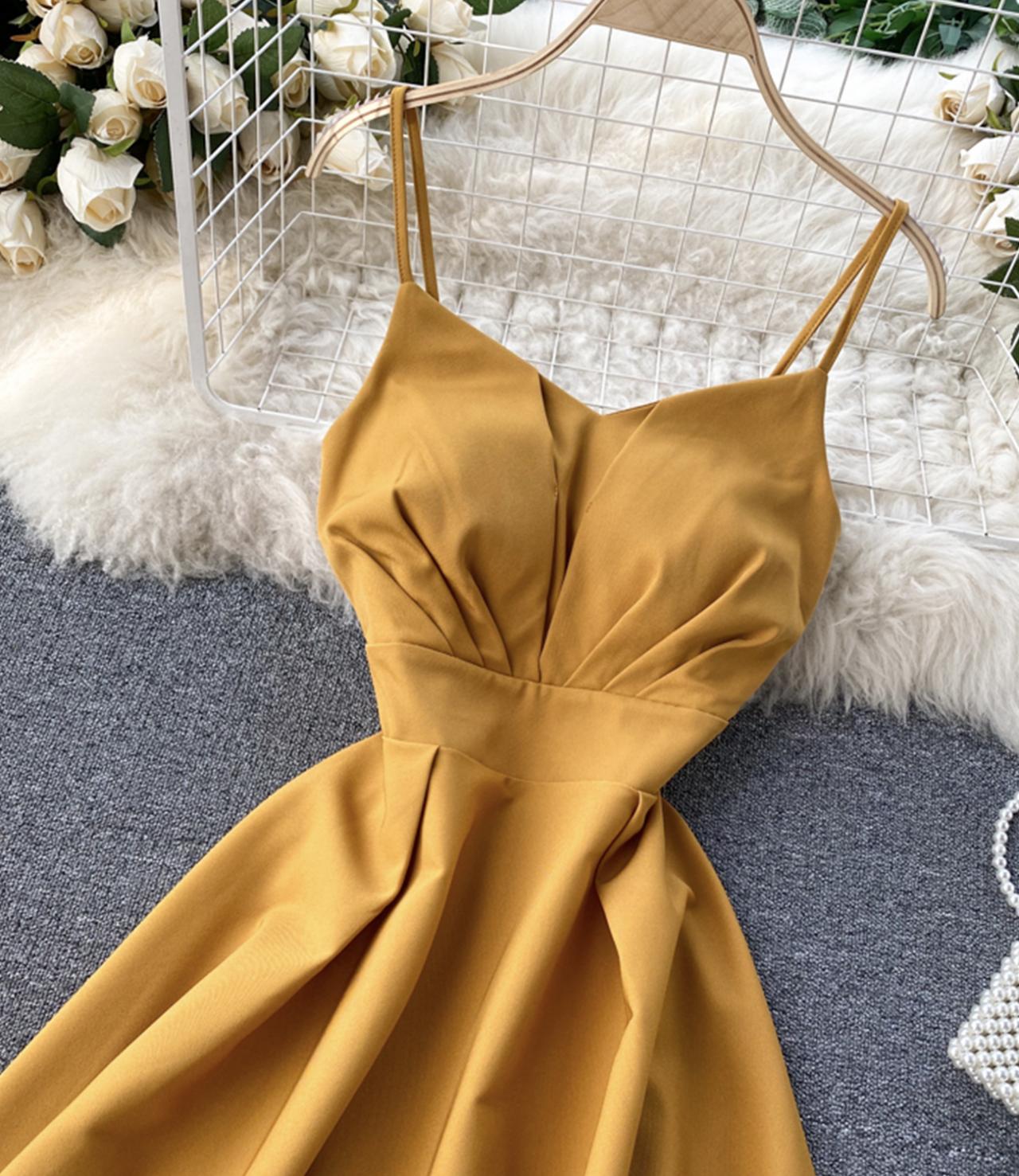 Stylish v neck lace up dress A line party dress  767