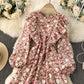 Cute A line floral dress fashion dress  811