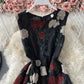 Black A line lace dress  779