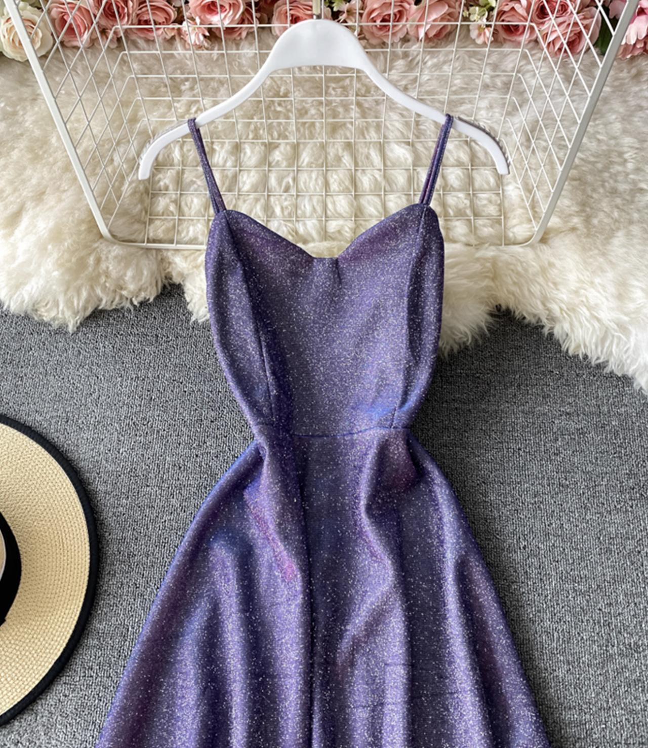 Shiny A line dress fashion dress  825