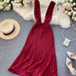 Süßes A-Linien-Kleid mit V-Ausschnitt, modisches Kleid 853