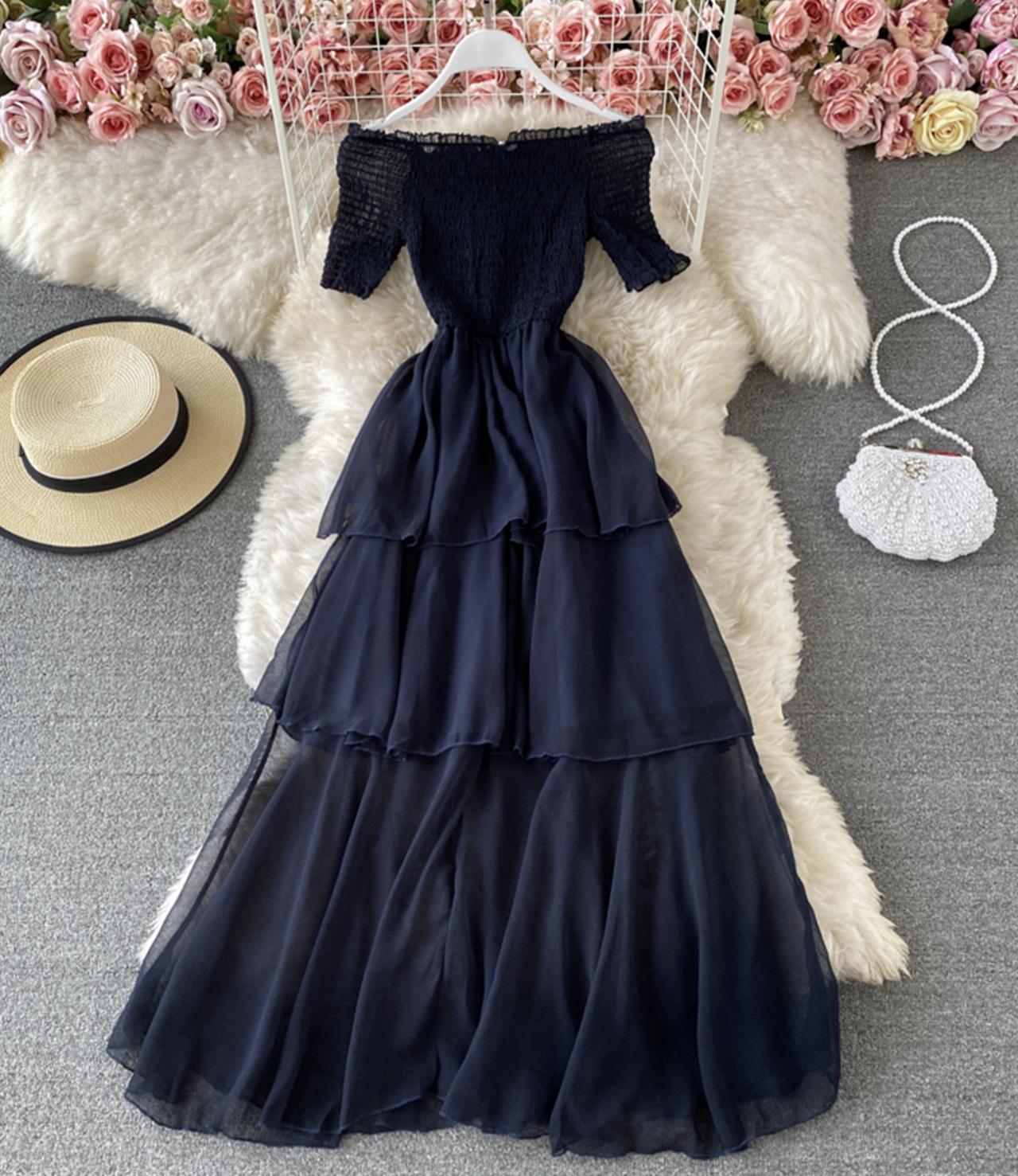 Cute A line dress fashion dress  839