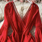 Rotes A-Linie Chiffonkleid Mode Mädchenkleid 840