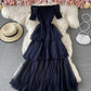 Cute A line dress fashion dress  839