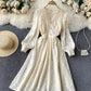 Champagne v neck lace dress fashion dress  847