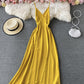 Simple A line v neck dress  764