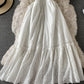 Cute v neck dress white dress  822