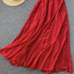 Stylish v neck chiffon dress A line dress  773