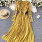 Stylish long sleeve lace dress  768