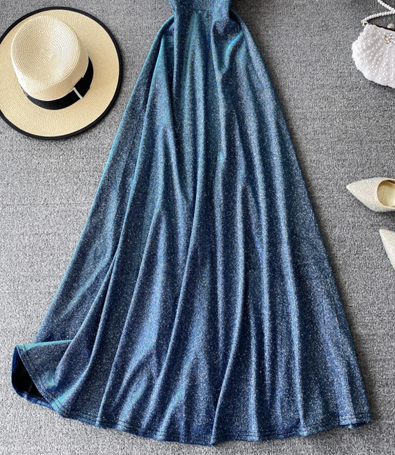 Shiny A line dress fashion dress  825