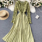 Stylish long sleeve lace dress  768