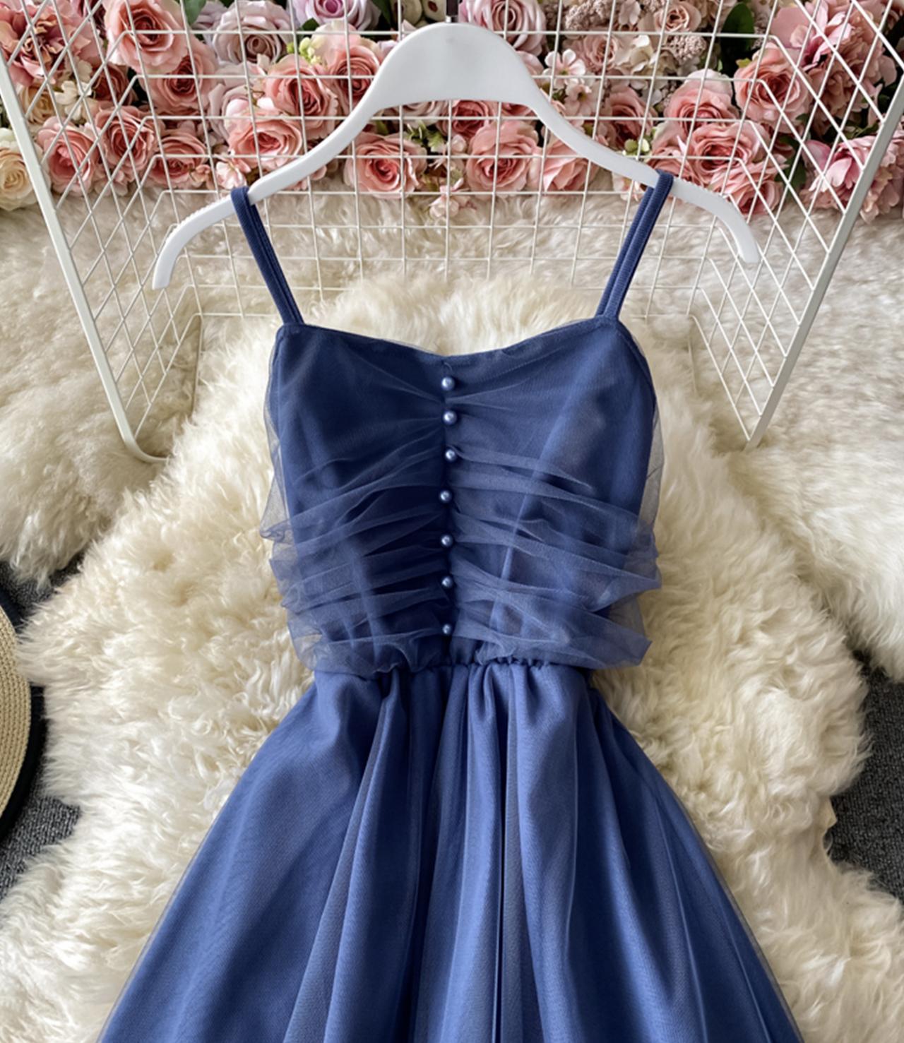 Cute tulle short dress A line summer dress  760