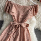 Süßes A-Linie Blumenkleid Modekleid 789