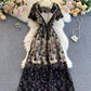 Elegant A line lace long dress  809