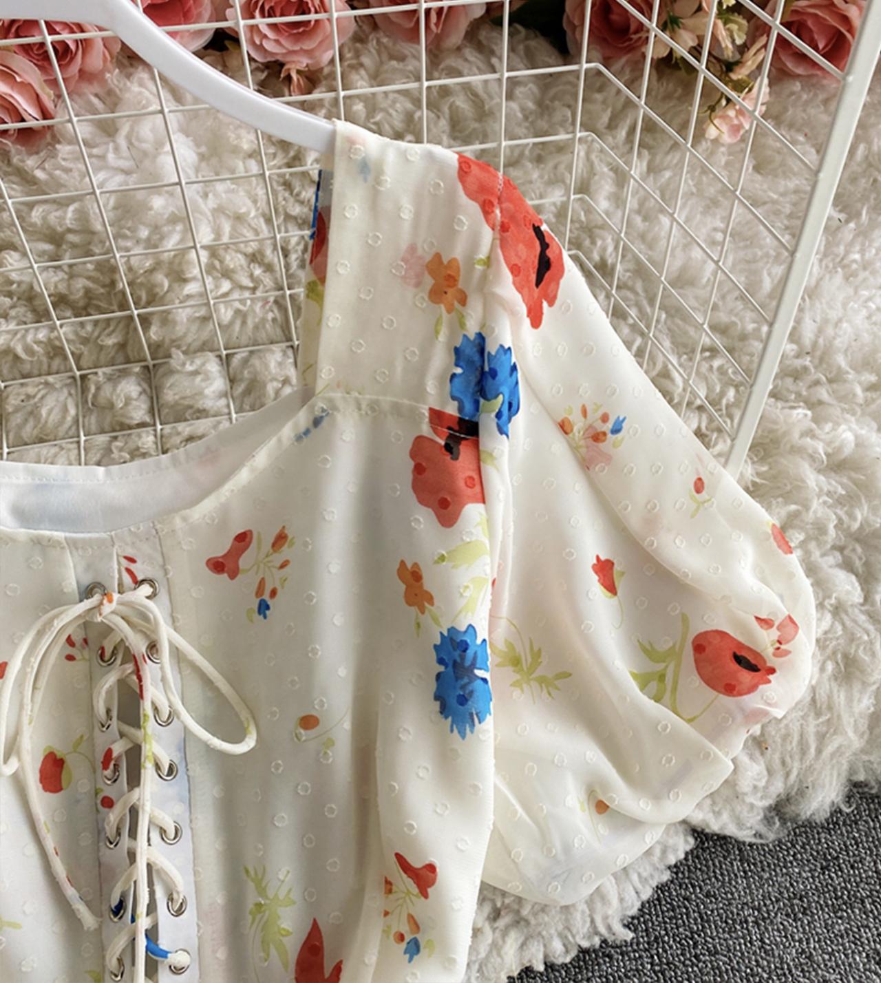 Sweet A line short dress  783