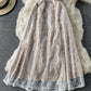 Cute lace long A line dress fashion dress  802