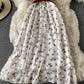 Süßes Blumenkleid in A-Linie, kurzes Kleid 807