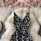 Stylish v neck floral dress  763
