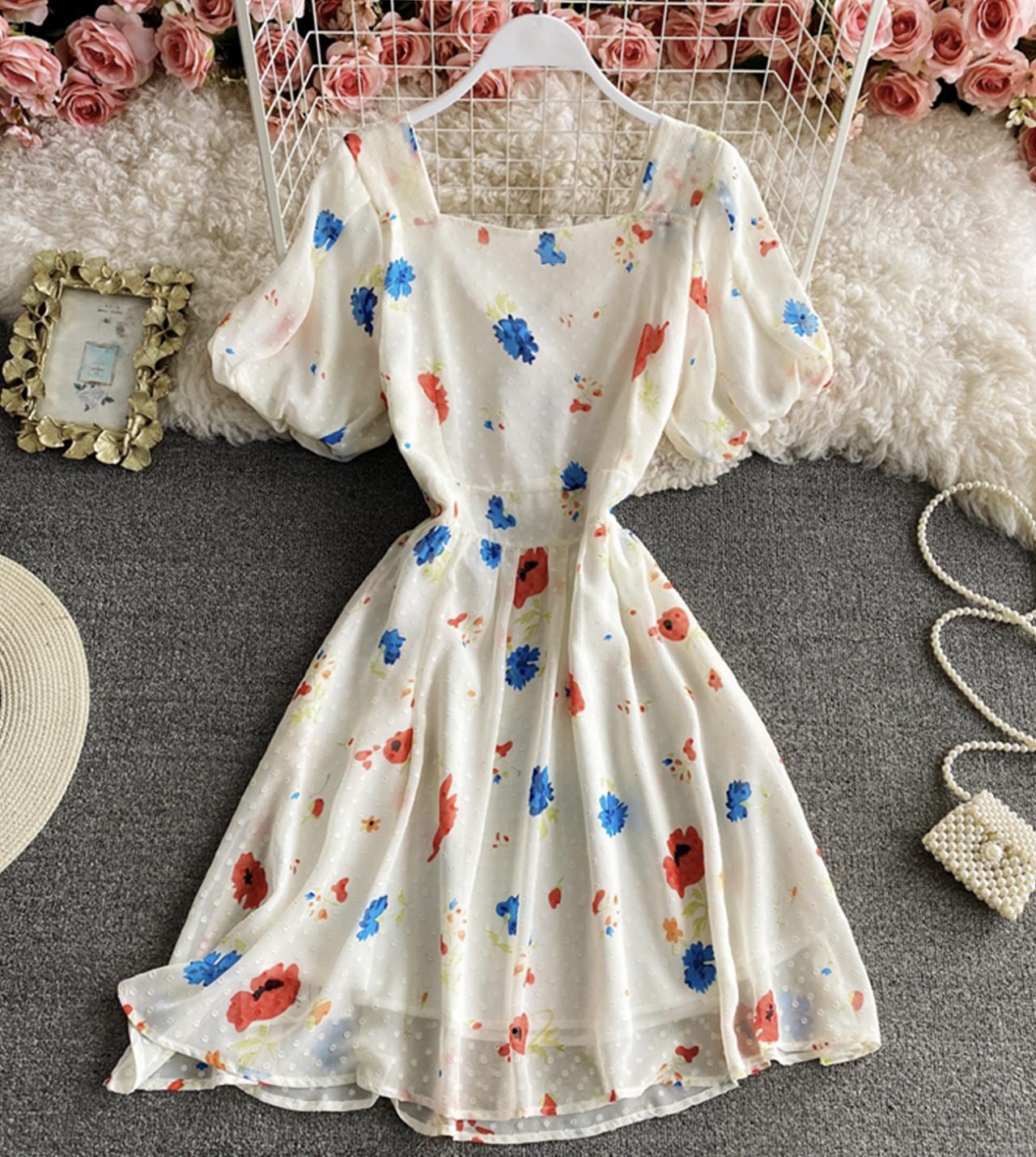 Sweet A line short dress  783