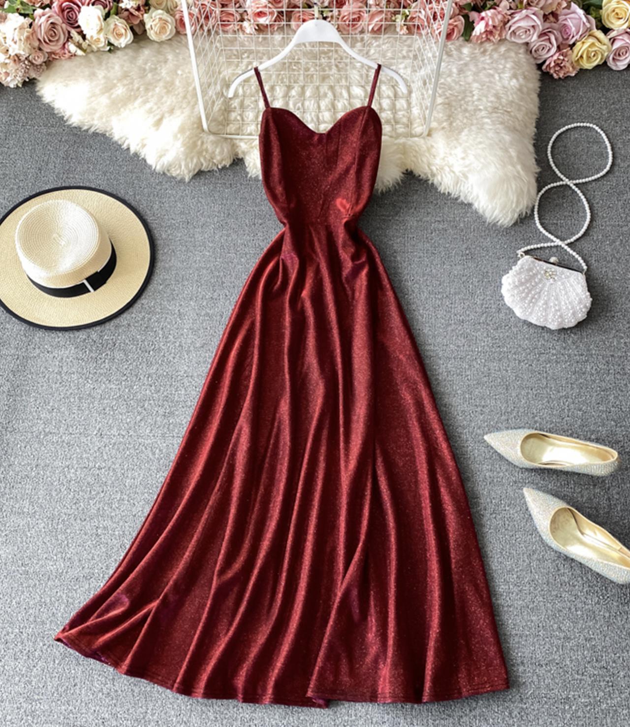 Shiny A line dress fashion dress  825