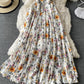 Cute A line floral dress fashion dress  801
