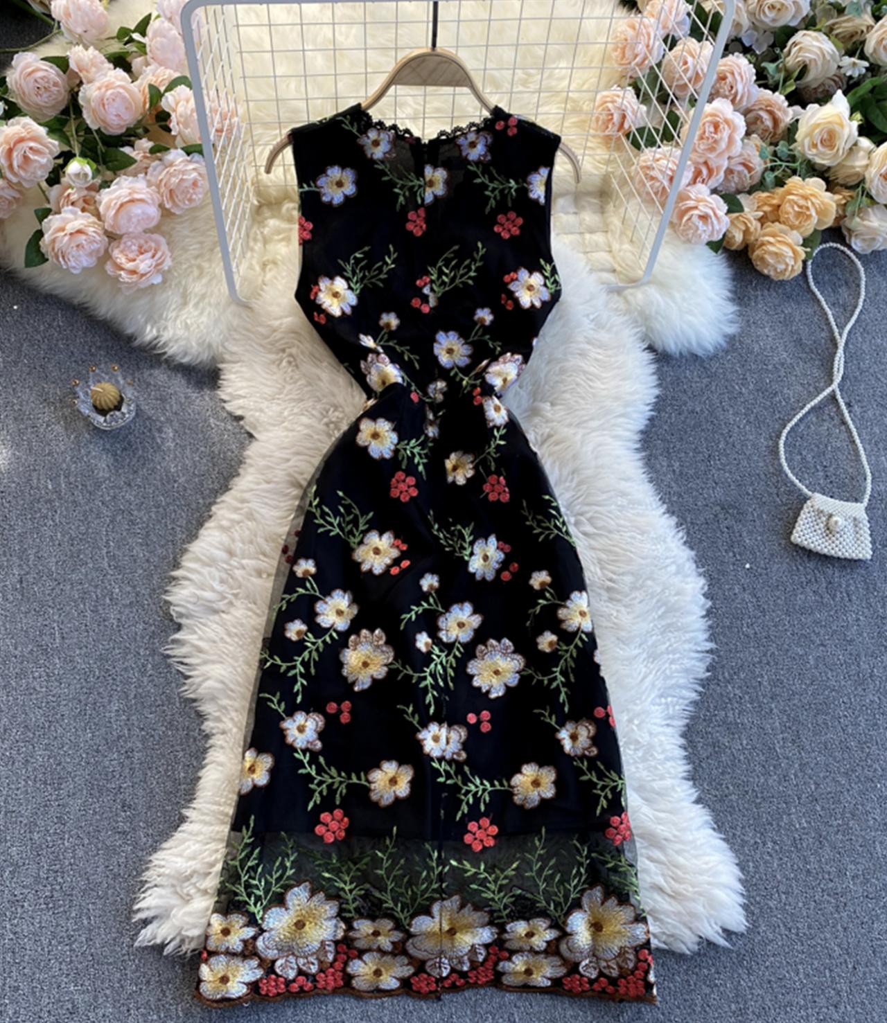 Black lace dress fashion dress  820