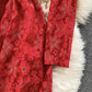 Elegantes Spitzenkleid mit langen Ärmeln Kleid in A-Linie 776