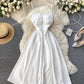 Stylish v neck lace up dress A line party dress  767