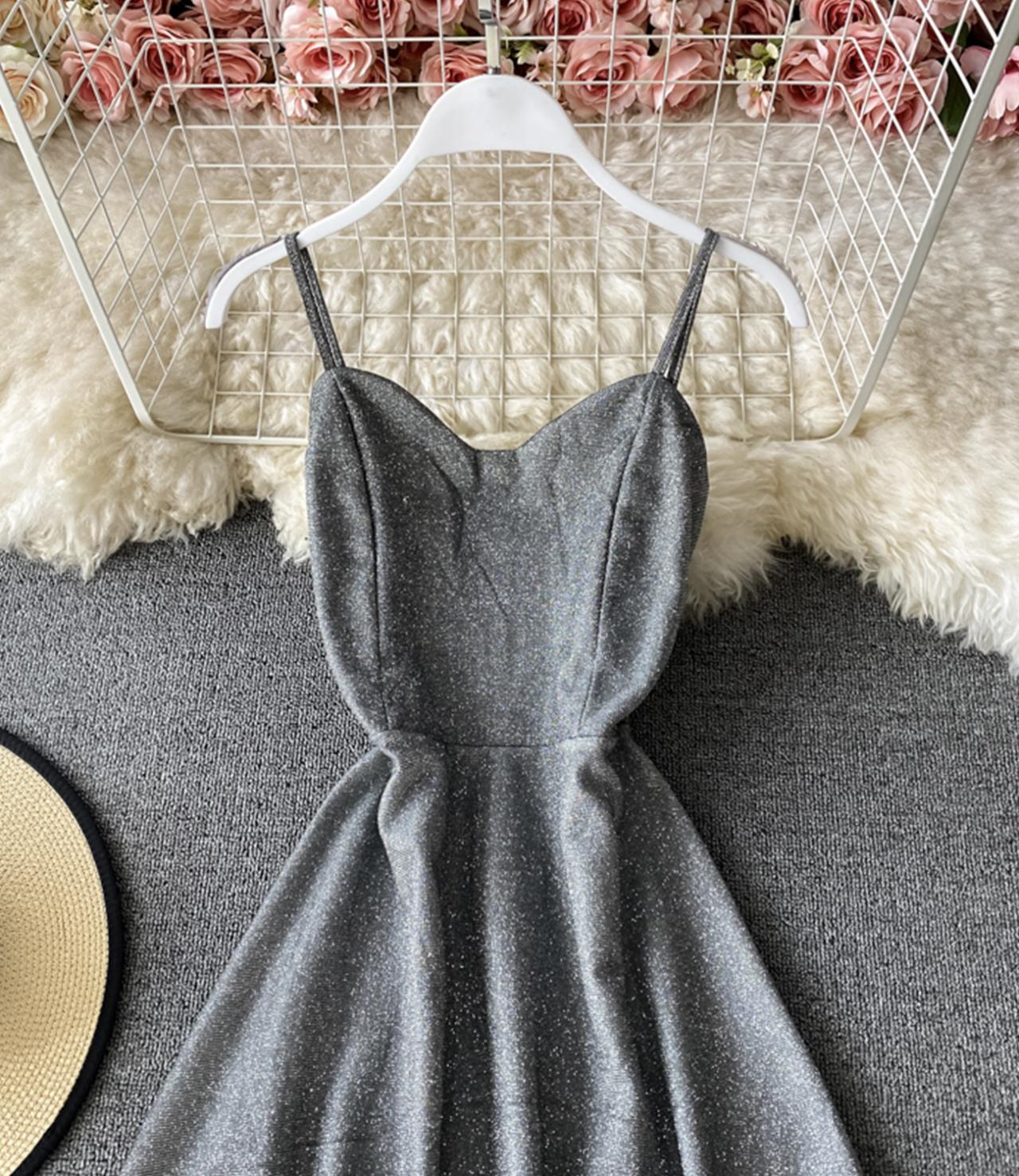 Shiny A line dress fashion dress  825