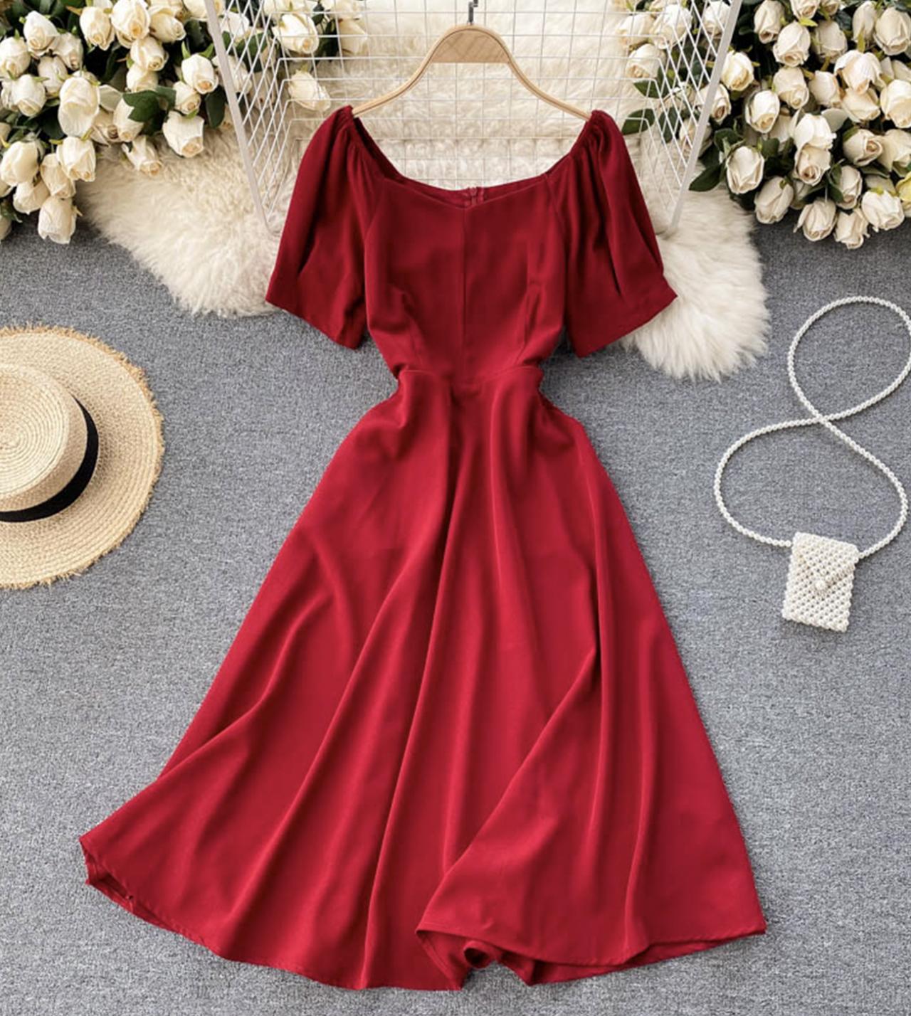 Cute A line short dress  780