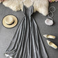 Shiny A line dress fashion dress  825