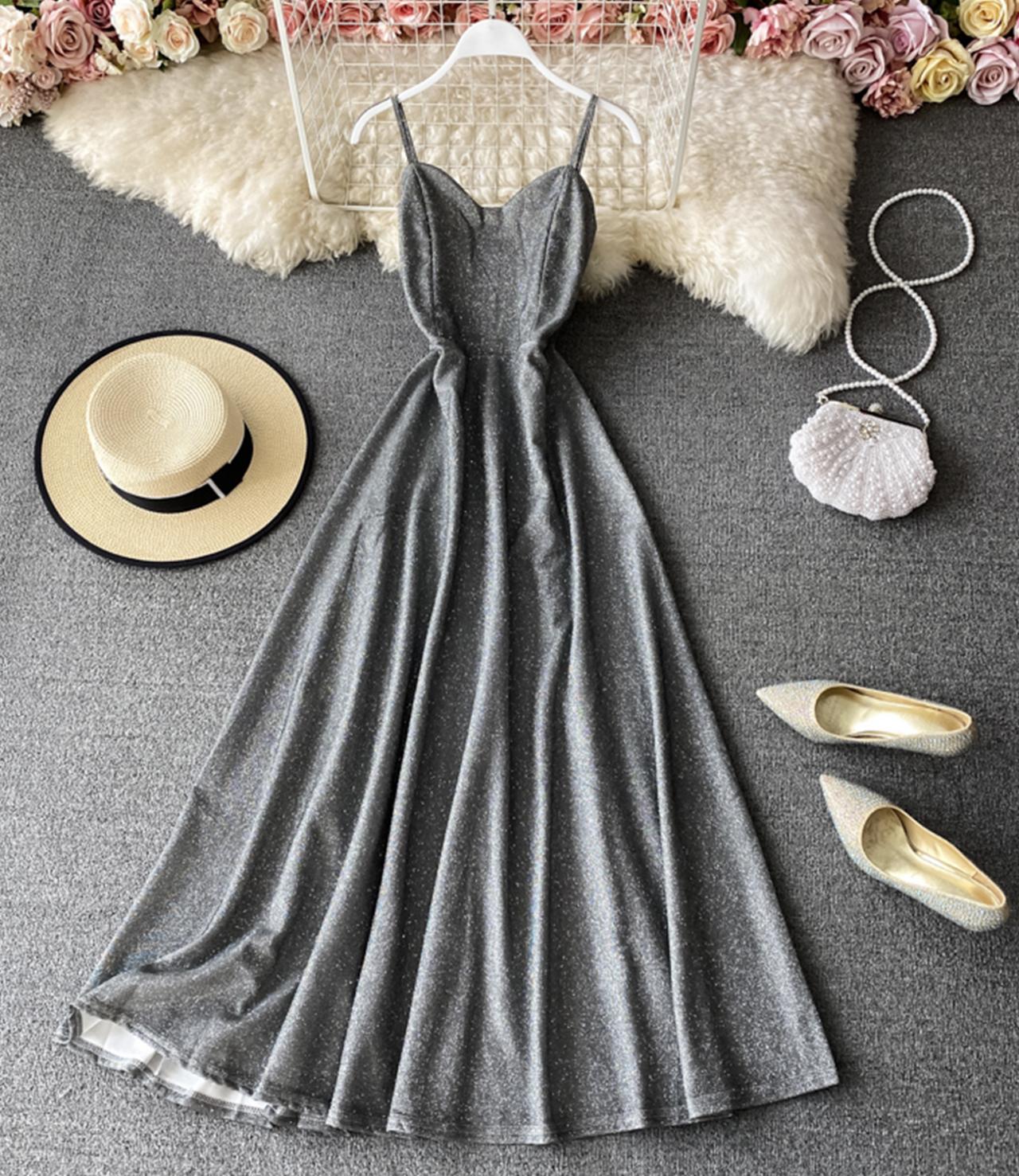 Shiny A line dress fashion dress  825