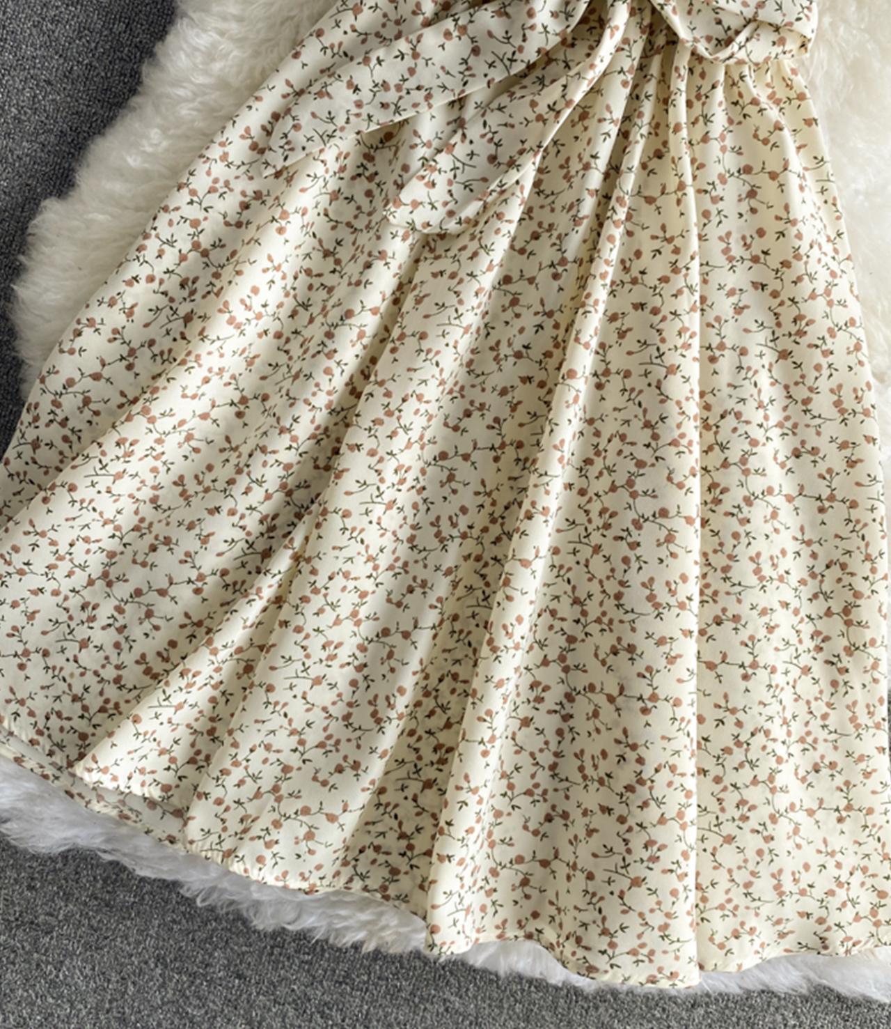 Süßes A-Linie Blumenkleid Modekleid 789