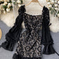 Cute lace long sleeve dress  769