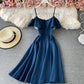 Cute off shoulder short dress A line fashion dress  744