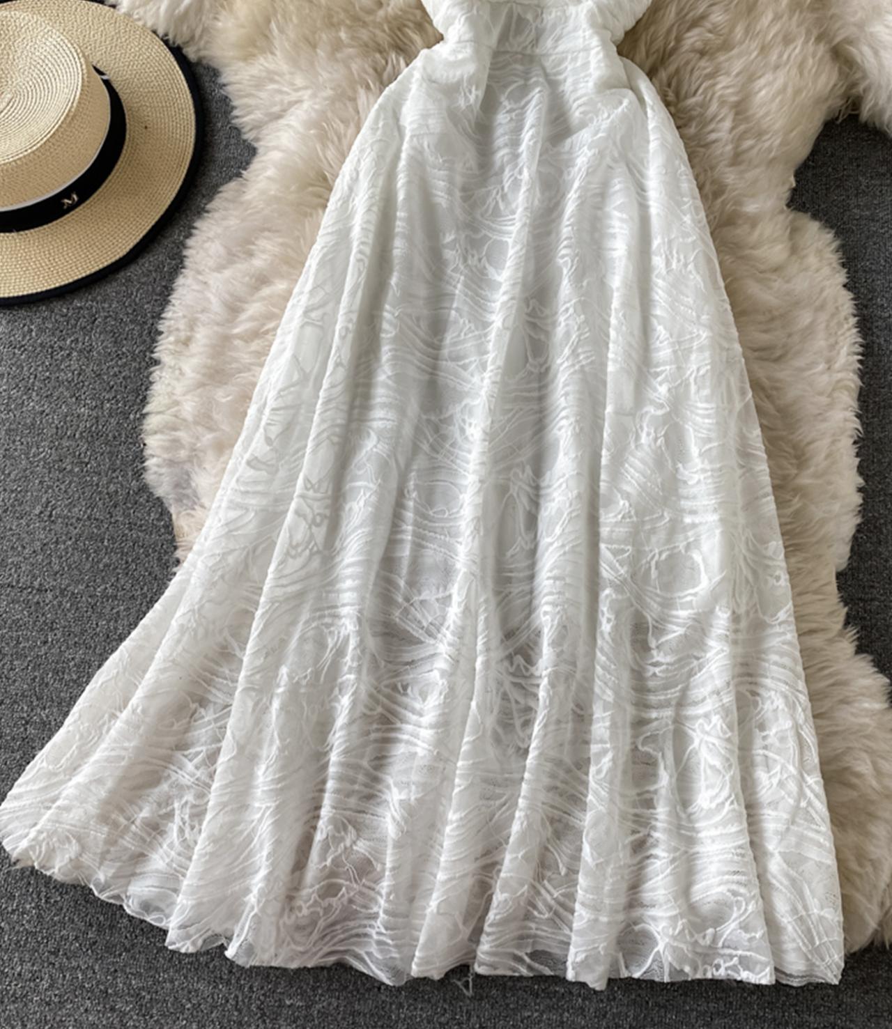 Cute lace backless dress fashion dress  762
