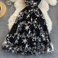 Black A line short dress fashion dress  750