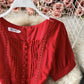 Cute chiffon lace dress A line dress  816