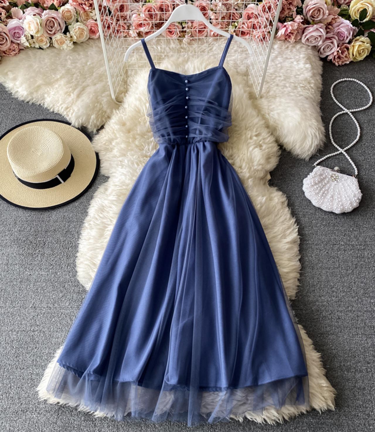 Cute tulle short dress A line summer dress  760