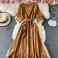 Robe courte simple à col en V, robe tendance 868