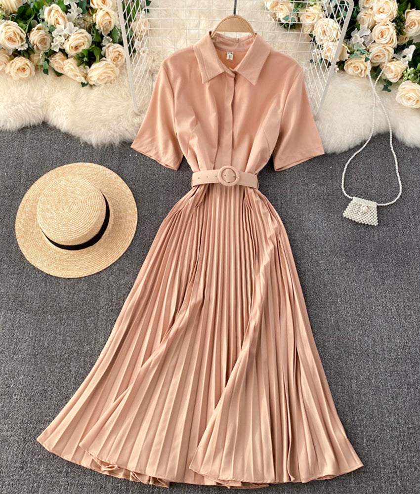 Simple A line dress fashion dress  881
