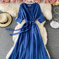 Robe courte simple à col en V, robe tendance 868