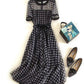 Retro black dress summer dress  1293