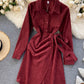 Einzigartig gestaltetes unregelmäßiges Kleid Damen Herbstkleid 1012