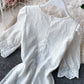 Robe en dentelle blanche à la mode 1075