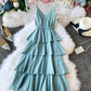 Midi-Maxi-Sommerkleid mit V-Ausschnitt und Spaghettiträgern 1231